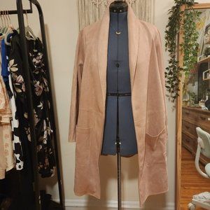 🌸 Roz & Ali Rosy pink suede coat